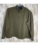 Orvis Mens XXL Vintage Quarter Zip Pullover Sweater Green Heavyweight Co... - £30.04 GBP