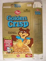 Empty POST Cereal Box GOLDEN CRISP 1992 18 oz COMEDY CLUB JOKES [G7C13e] - £10.03 GBP