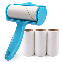 Pet Hair Clothes Lint Roller Remover Cleaner Sticky Brush W/3 Refills 24... - £11.06 GBP