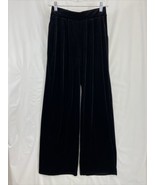 12th Tribe Womens Pants Black Size S High Rise Wide Leg Faux Suede Velve... - $29.87 CAD