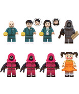 Squid Game Seong Gi-hun Cho Sang-woo 123 Puppet Boss 8pcs Minifigures Bricks Toy - $17.99