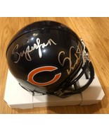 ROBERT SMIGEL GEORGE WENDT signed AUTO Chicago Bears Helmet Photo PROOF ... - £271.84 GBP