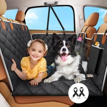 Dog Car Seat Cover For Back Seat, Hard Bottom Extender With Waterproof And Scrat - £62.46 GBP