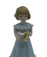 Vintage 6th Birthday Girl Figurine Enesco Growing Up Blue Dress 1982 - $283.01 MXN