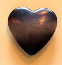 Blue with Grey Stripe Stone Heart - $5.99