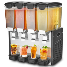 VEVOR Commercial Beverage Dispenser, 4 Tanks 10 L Per Tank Juice Dispenser, - $545.90