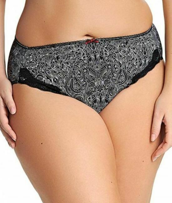 Elomi Tricia Brief Panty Style EL4225 Black Scribble - $10.84+