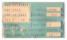 Grateful Dead Concert Ticket Stub Avril 12 1982 Uniondale New York - £43.46 GBP