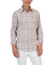 Club Room Mens Palermo Plaid Shirt in Winter Ivory Combo- Size Small - £15.97 GBP