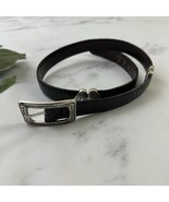 Brighton Vintage Y2k Womens Reversible Belt Size M Black Brown Silver Sq... - €22,08 EUR