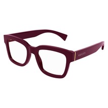 GUCCI GG1138O 003 Burgundy 52mm Eyeglasses New Authentic - £151.13 GBP