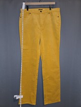 Talbots Women&#39;s Corduroy Yellow Straight Leg High Rise Pant Size 12 - $77.87 CAD