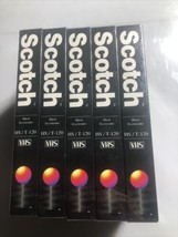 Scotch High Standard T-120 EP 6 Hour Video Cassette Tapes VHS 5 Pack Sealed! - £16.22 GBP