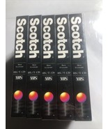 Scotch High Standard T-120 EP 6 Hour Video Cassette Tapes VHS 5 Pack Sea... - £15.34 GBP