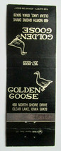 Golden Goose - Clear Lake, Iowa Restaurant 20 Strike Matchbook Cover Matchcover - £1.17 GBP