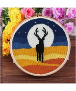 MiniCraft Punch Needle Embroidery Kit: Whimsical Deer &amp; Moon Design - Ea... - $53.35 CAD