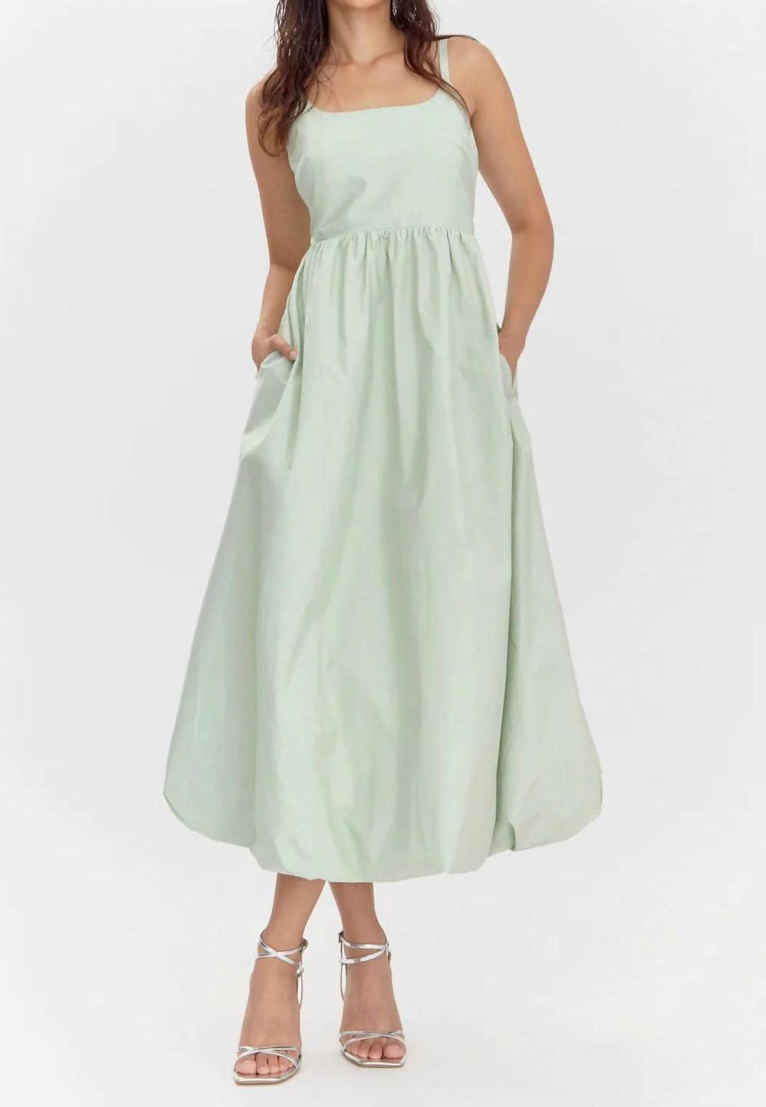 Greylin Celina Balloon Hem Midi Dress Mint - $78.00