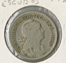 Portugal 1 Escudo  1928 Cir. Coin # 7 - $2.96