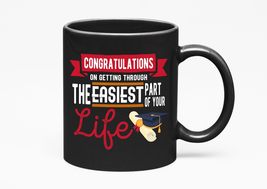 Make Your Mark Design Congratulations. Graduation, Black 11oz Ceramic Mug - £17.33 GBP+