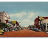Main Street View Las Cruces New Mexico NM UNP Unused Linen Postcard V13 - £3.85 GBP