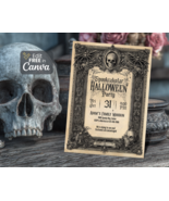 Editable Vintage Halloween Invitation, Halloween Party Invite, Digital D... - $91.03 MXN