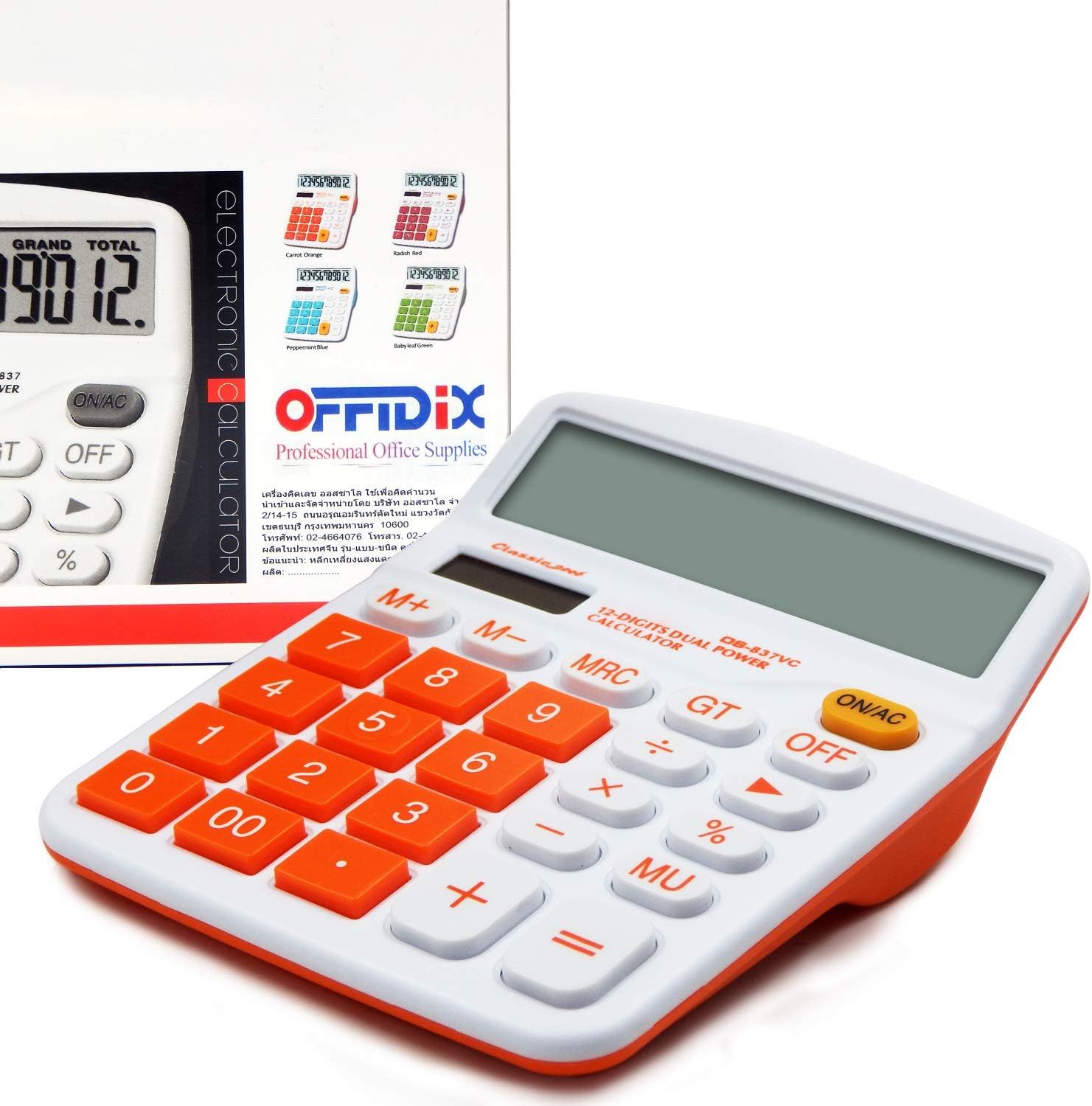 Offidix Office Desk Calculator 12 Digit Large Lcd Display Calculator, Or... - $29.99