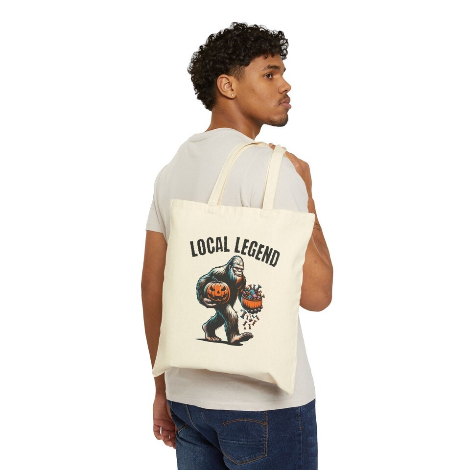 Bigfoot Tote Bag for Halloween, Bigfoot Shopping Bag, Gift for Sasquatch Lovers Item image 4