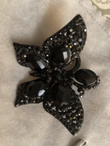 Butterfly  Pin Onyx and Matching Choker Necklace and Earrings; Exquisite - $375.00