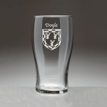 Doyle Irish Coat of Arms Tavern Glasses - Set of 4 (Sand Etched) - £53.68 GBP