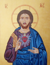 Catholic icon of Jesus Christ Sacred Heart - £156.21 GBP+