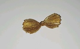 Vintage Gold Tone DOUBLE SEASHELL Bow Wavy 2 Piece Belt Buckle - $18.12 CAD