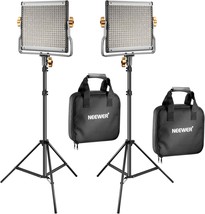 Neewer 2 Packs Dimmable Bi-Color 480 LED Video Light and Stand Lighting Kit - £196.72 GBP