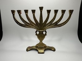 Vintage Israel Menorah Brass 8” X 6” - £31.65 GBP
