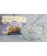 Indiana Glass Bunny on Nest Crystal Candy Dish Made in USA Box Rabbit Ea... - £18.65 GBP