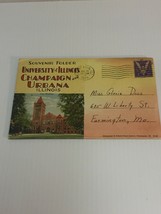 1945 University of Illinois Champaign / Urbana Souvenir  Postcard fold-out - £5.45 GBP