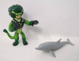 Wild Kratts Lion Creature Power suit Green Chris Figure Dolphin Cartoon 2014 VTG - £6.73 GBP