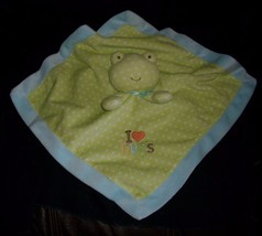 CARTER&#39;S JUST ONE YOU BABY FROG SECURITY BLANKET RATTLE STUFFED ANIMAL P... - $23.75