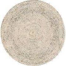 6 x 6 ft. Round Speckled Hen Area Rug - Tan, Ivory - £160.46 GBP