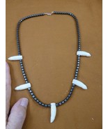 (G159-801a) five 1-1/8" GATOR Alligator T**th black hematite 21" long NE... - €46,38 EUR (G159-801a) five 1-1/8" GATOR Alligator T**th black hematite 21" long NE... - €46,38 EUR