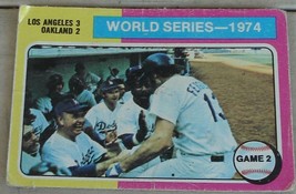 World Series 1974 Game 2,  1975  #462  Topps Card, VG COND - £1.55 GBP