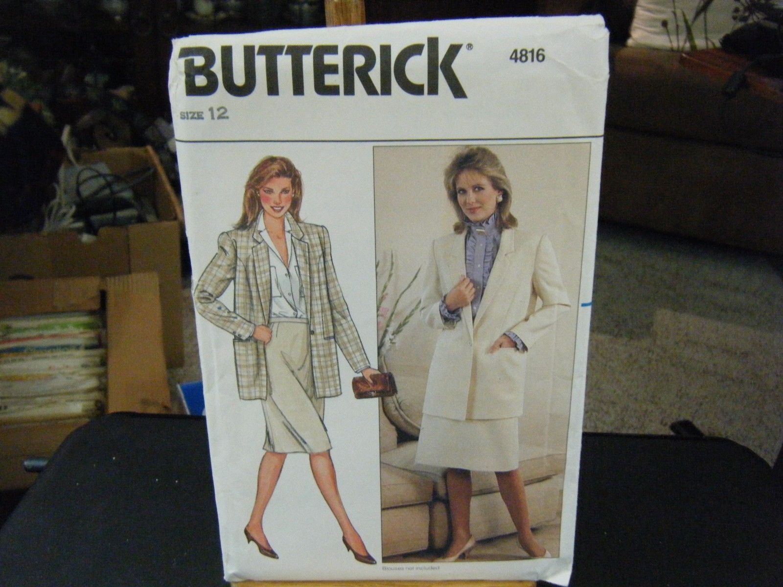 Butterick 4816 Loose Fitting Lined Jacket & Skirt Pattern - Size 12 Bust 34 - $11.99