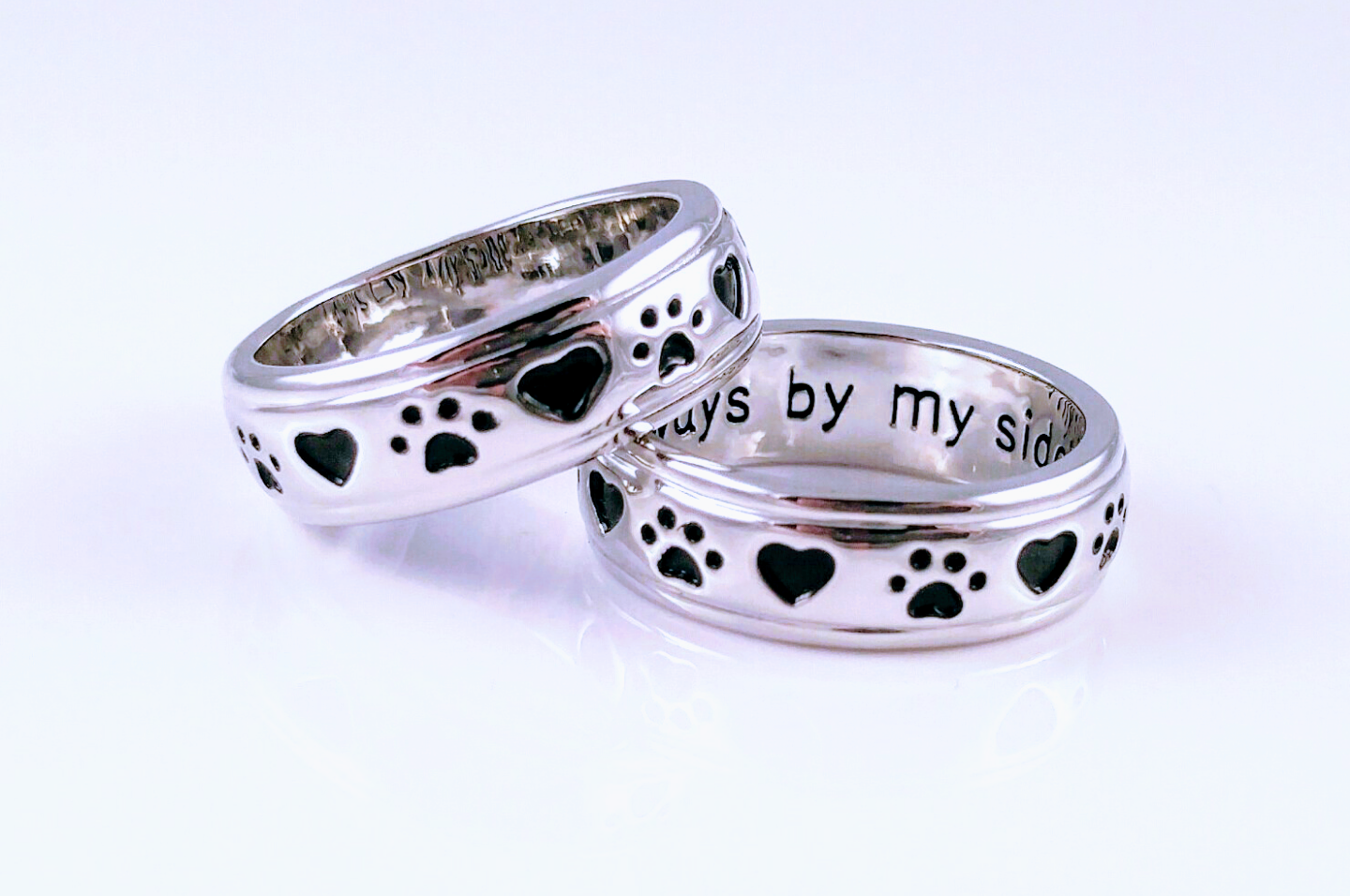 Paw Print Heart Ring