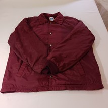 Vintage Weather Breaker Men&#39;s Red Long Sleeve Snap Button Rain Jacket Si... - $356.98 MXN