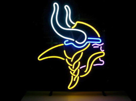 Brand New Minnesota Vikings NFL Football Beer Bar Neon Light Sign 16&quot;x 15&quot;  - £109.34 GBP