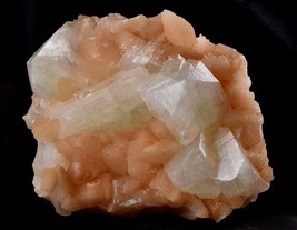 large peach stilbite with Green Apophyllite  psychic direction and guida... - $2,576.95 MXN