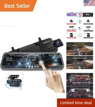 Comprehensive 10&#39;&#39; Touch Screen Dash Cam with Super Night Vision &amp; Crash... - $3,319.70 MXN