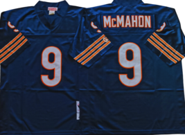 Men&#39;s Jim McMahon #9 Stitched Jersey White Navy - T-Shirts - £36.22 GBP