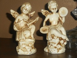 Cherub Angel Figurines Musical Instruments Caffco Quality Products Japan - £16.47 GBP