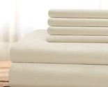 Hotel Luxury Bed Sheets Set 6 Piece(King, Cream/Beige) - Super Soft 1800... - £49.91 GBP