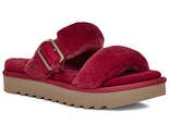Koolaburra Women Double Strap Slide Sandals Furr-Ah Sz US 11 Berry Red F... - $42.57